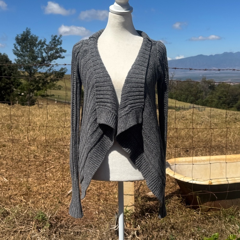 Abercrombie & Fitch Gray Y2K Shrug Cardigan Sweater Wool Blend XL